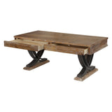 Pellio Antique Oak/Black Coffee Table - Ornate Home