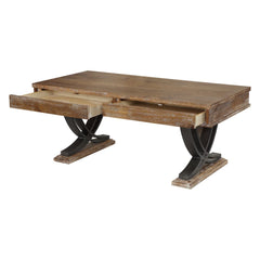 Pellio Antique Oak/Black Coffee Table - Ornate Home