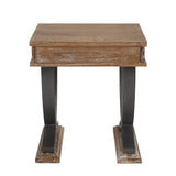 Pellio Antique Oak/Black End Table - Ornate Home