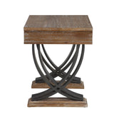Pellio Antique Oak/Black End Table - Ornate Home