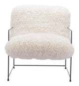 Pelut White Accent Chair - Ornate Home