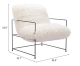 Pelut White Accent Chair - Ornate Home