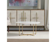 Pembroke Gold/White Cocktail Table - Ornate Home