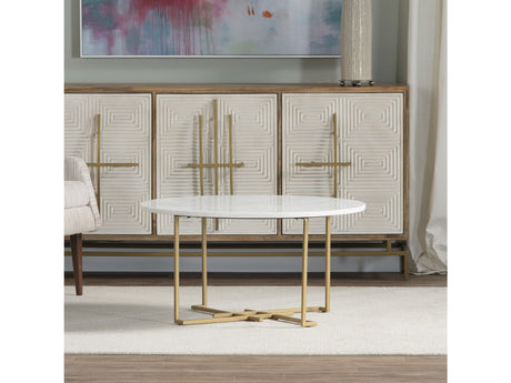 Pembroke Gold/White Cocktail Table - Ornate Home
