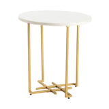 Pembroke Gold/White End Table - Ornate Home