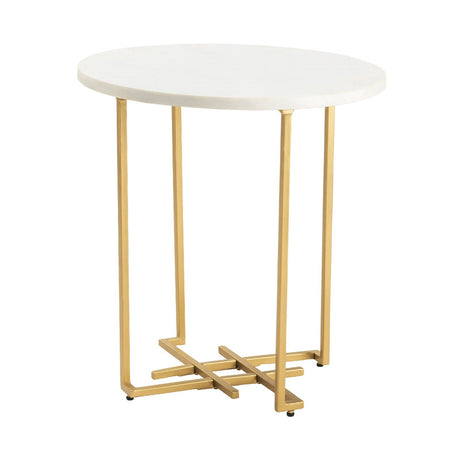 Pembroke Gold/White End Table - Ornate Home
