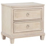 Pembroke Washed Oak 2-drawer Nightstand Bedside Table - Ornate Home