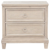 Pembroke Washed Oak 2-drawer Nightstand Bedside Table - Ornate Home