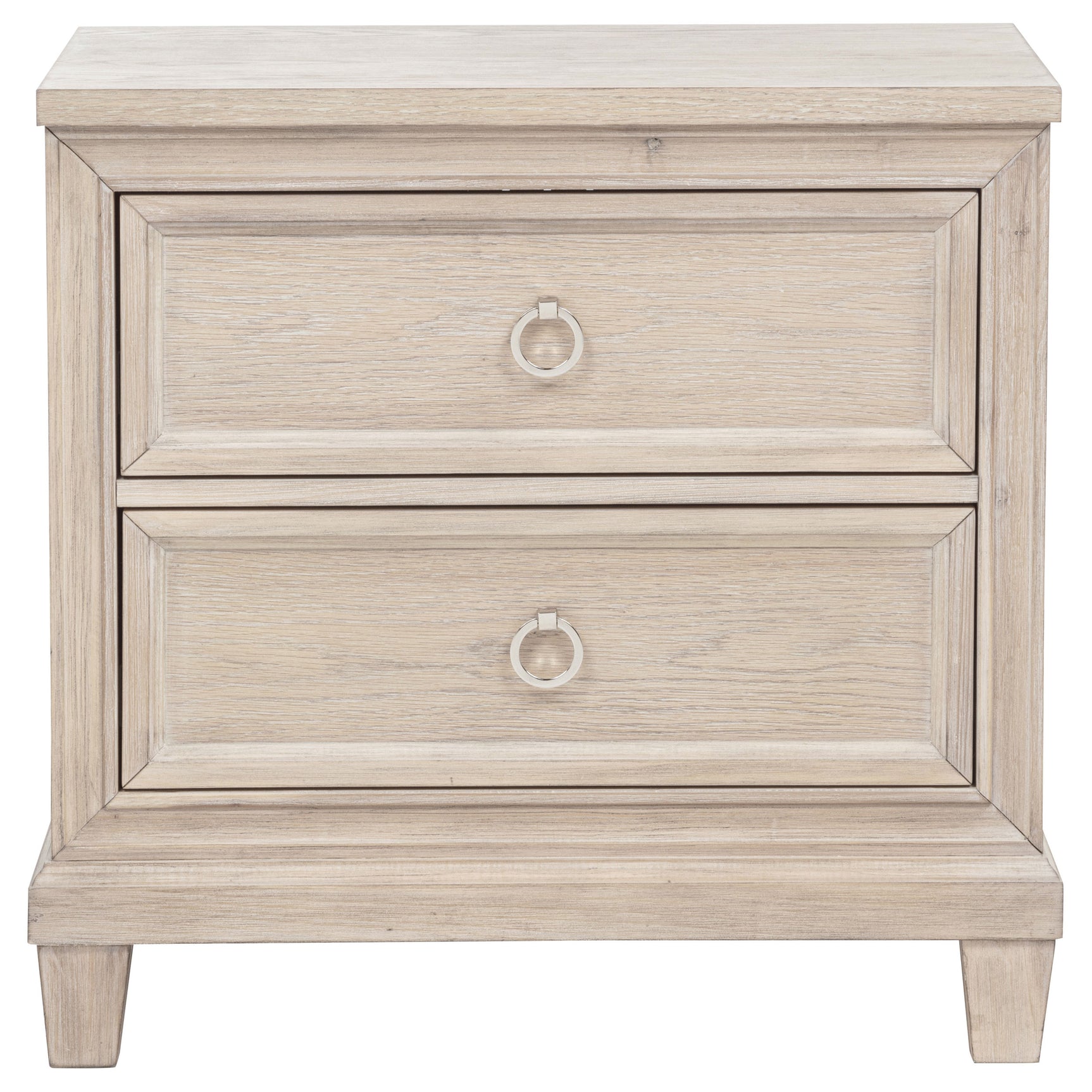 Pembroke Washed Oak 2-drawer Nightstand Bedside Table - Ornate Home