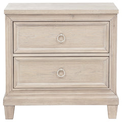 Pembroke Washed Oak 2-drawer Nightstand Bedside Table - Ornate Home