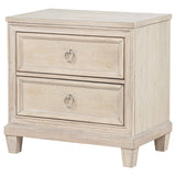 Pembroke Washed Oak 2-drawer Nightstand Bedside Table - Ornate Home