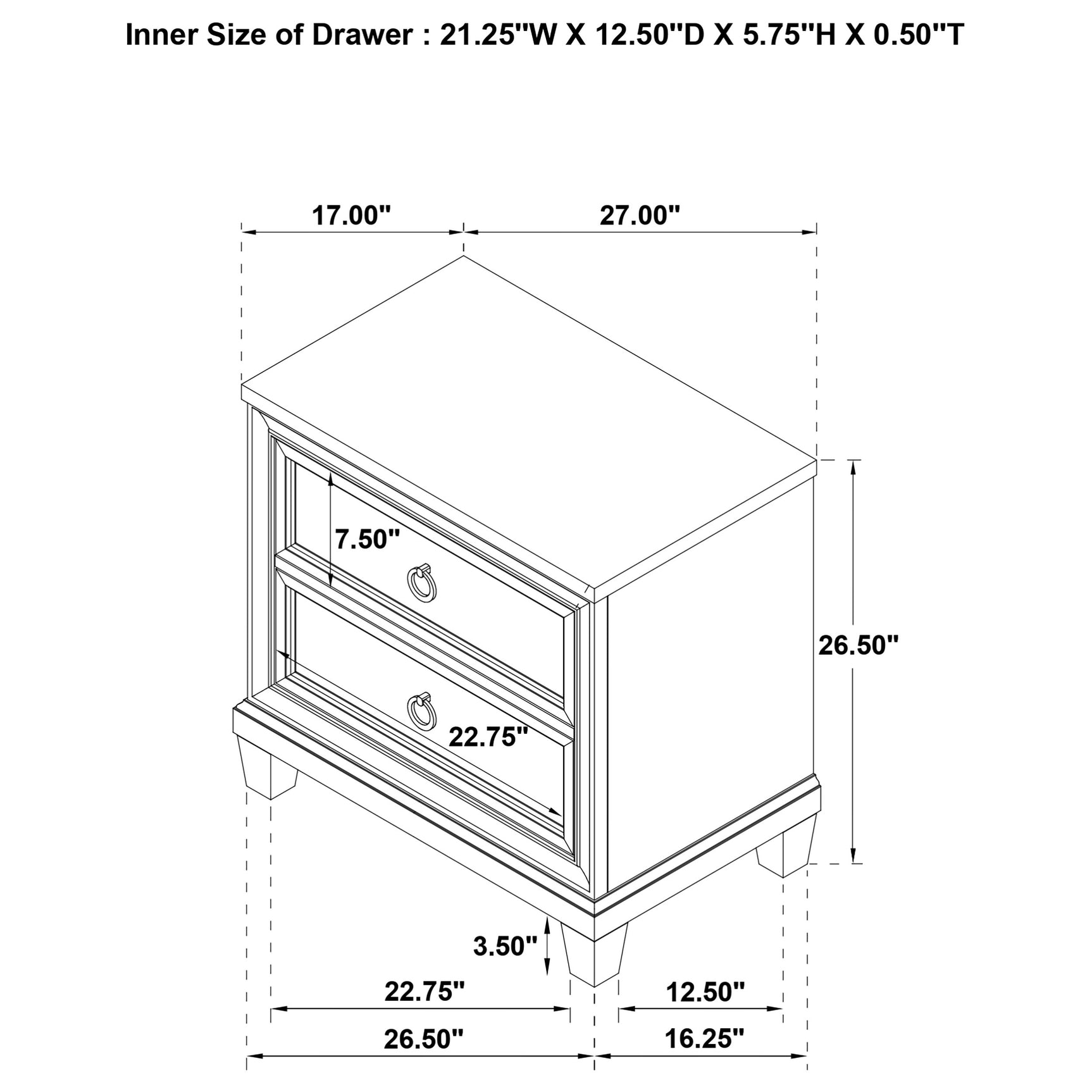 Pembroke Washed Oak 4-piece Eastern King Bedroom Set - Ornate Home