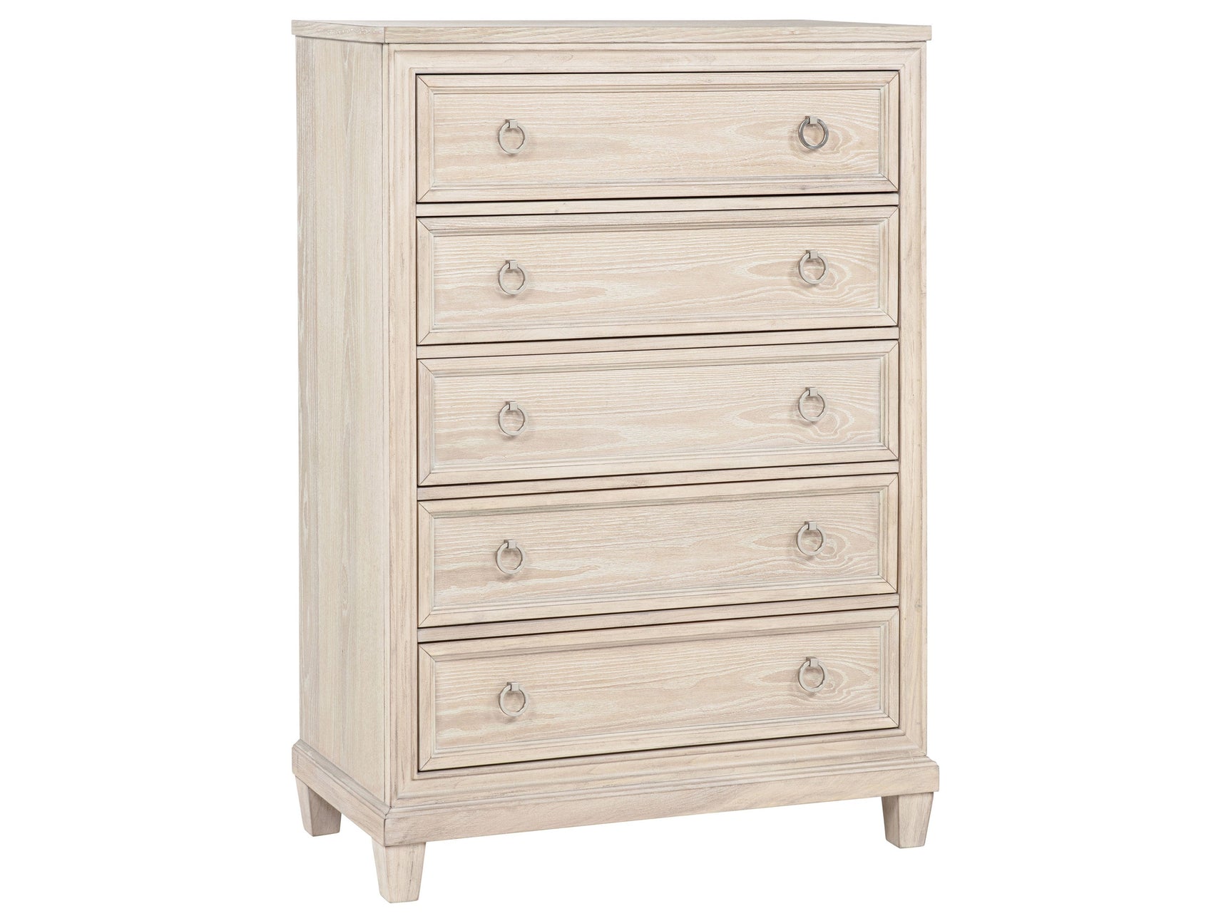 Pembroke Washed Oak 5-drawer Chest of Drawers - Ornate Home