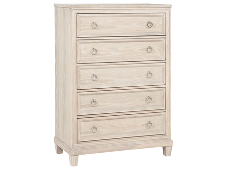 Pembroke Washed Oak 5-drawer Chest of Drawers - Ornate Home
