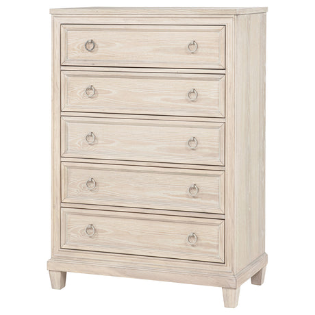 Pembroke Washed Oak 5-drawer Chest of Drawers - Ornate Home