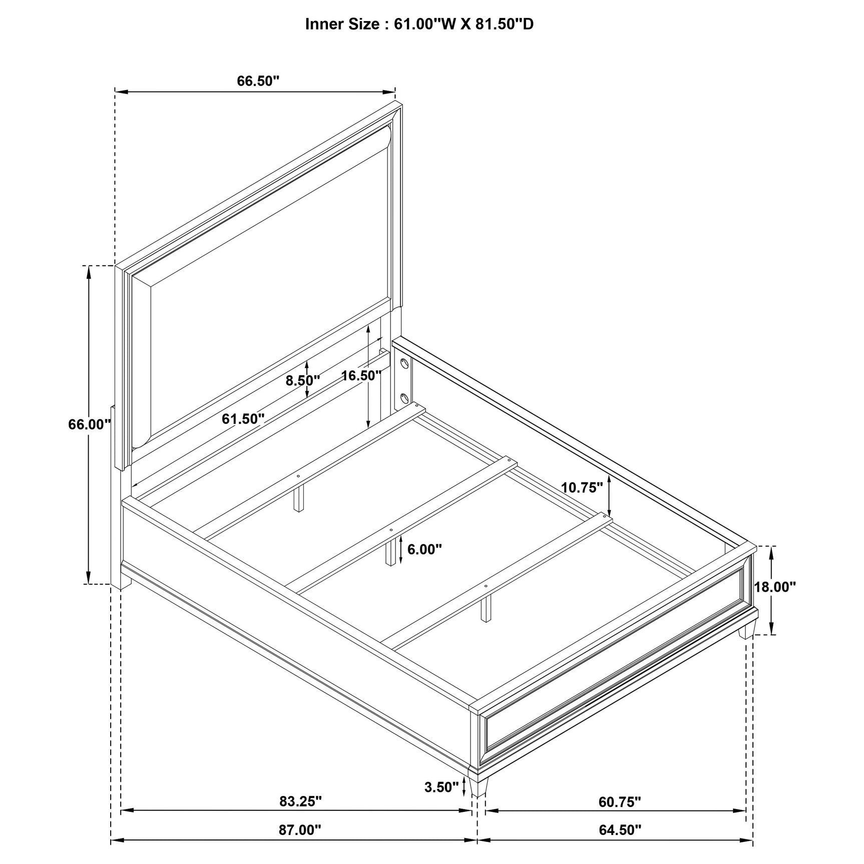 Pembroke Washed Oak 5-piece Queen Bedroom Set - Ornate Home