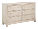 Pembroke Washed Oak 6-drawer Bedroom Dresser Cabinet - Ornate Home