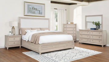 Pembroke Washed Oak 6-drawer Bedroom Dresser Cabinet - Ornate Home