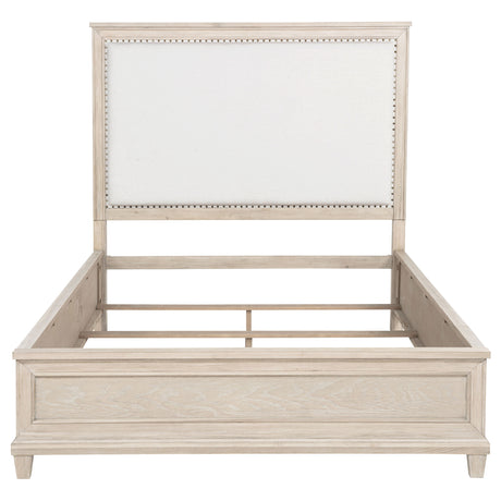 Pembroke Washed Oak 66-inch Queen Panel Bed - Ornate Home