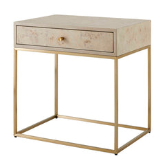 Pembrook Brass Light Washed Side Table - Ornate Home