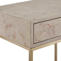 Pembrook Brass Light Washed Side Table - Ornate Home