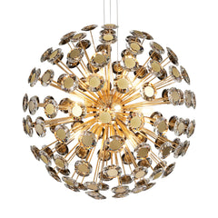 Pendant Gold 18-Light Round Crystal Chandelier - Ornate Home