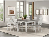 Pendola Rustic White 7 Piece Dining Set - Ornate Home