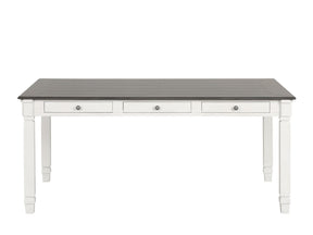 Pendola Rustic White Dining Table - Ornate Home