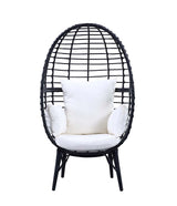 Penelope Black Egg Patio Lounge Chair - Ornate Home