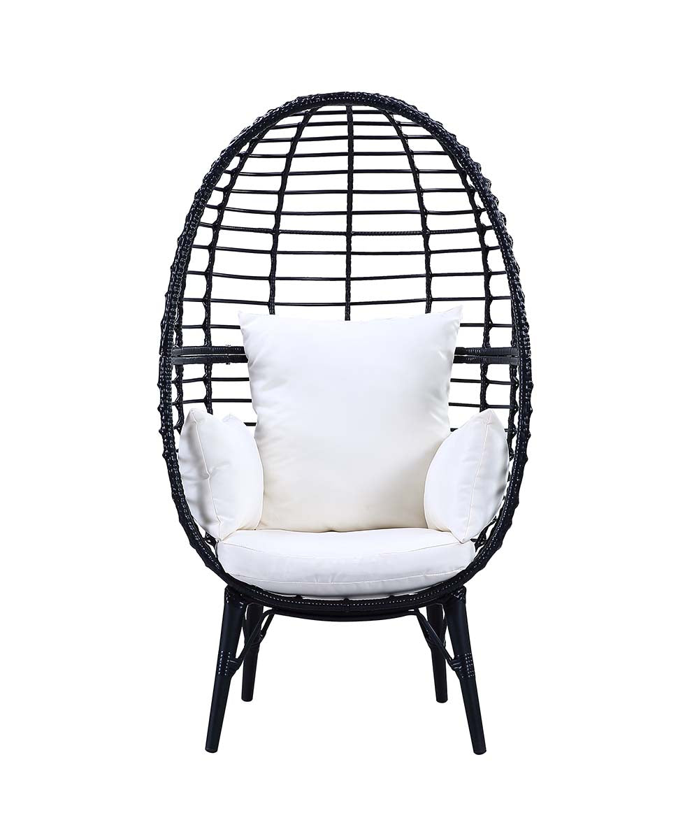 Penelope Black Egg Patio Lounge Chair - Ornate Home