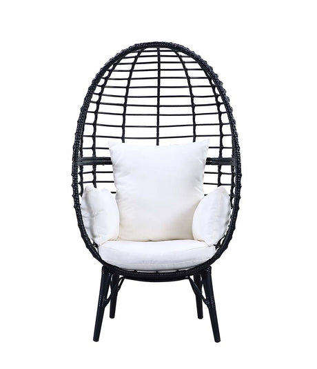 Penelope Black Egg Patio Lounge Chair - Ornate Home