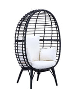 Penelope Black Egg Patio Lounge Chair - Ornate Home