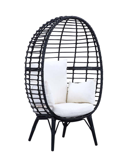 Penelope Black Egg Patio Lounge Chair - Ornate Home