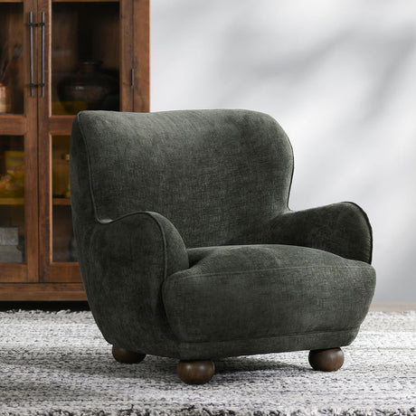 Penelope Forest Green Upholstered Accent Chair - Ornate Home