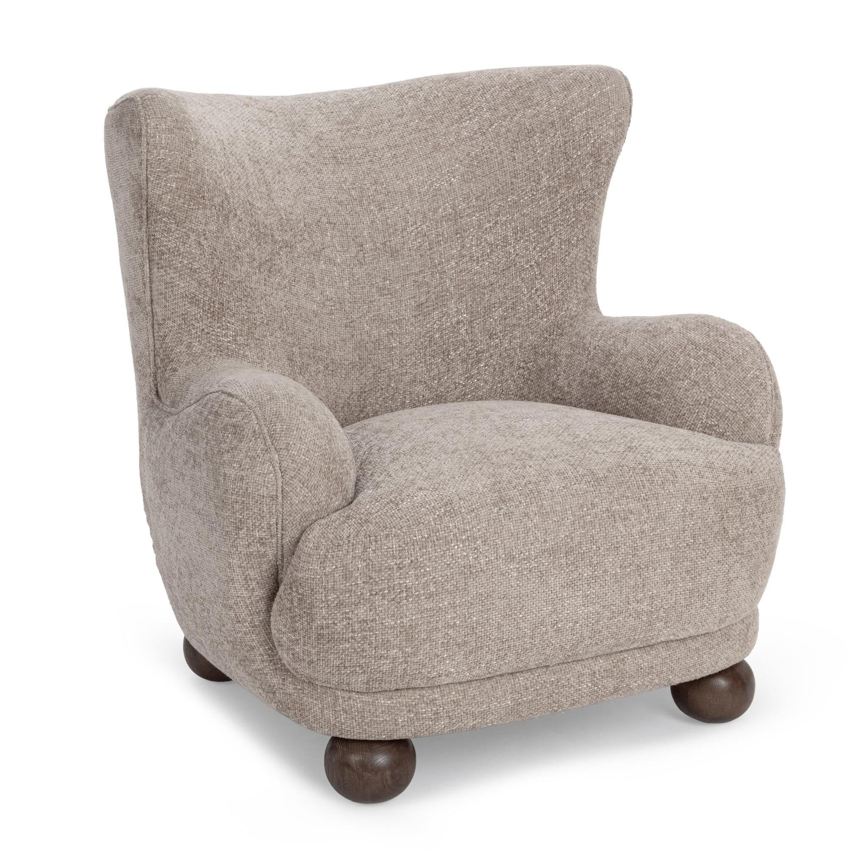 Penelope Mushroom Taupe Accent Chair - Ornate Home