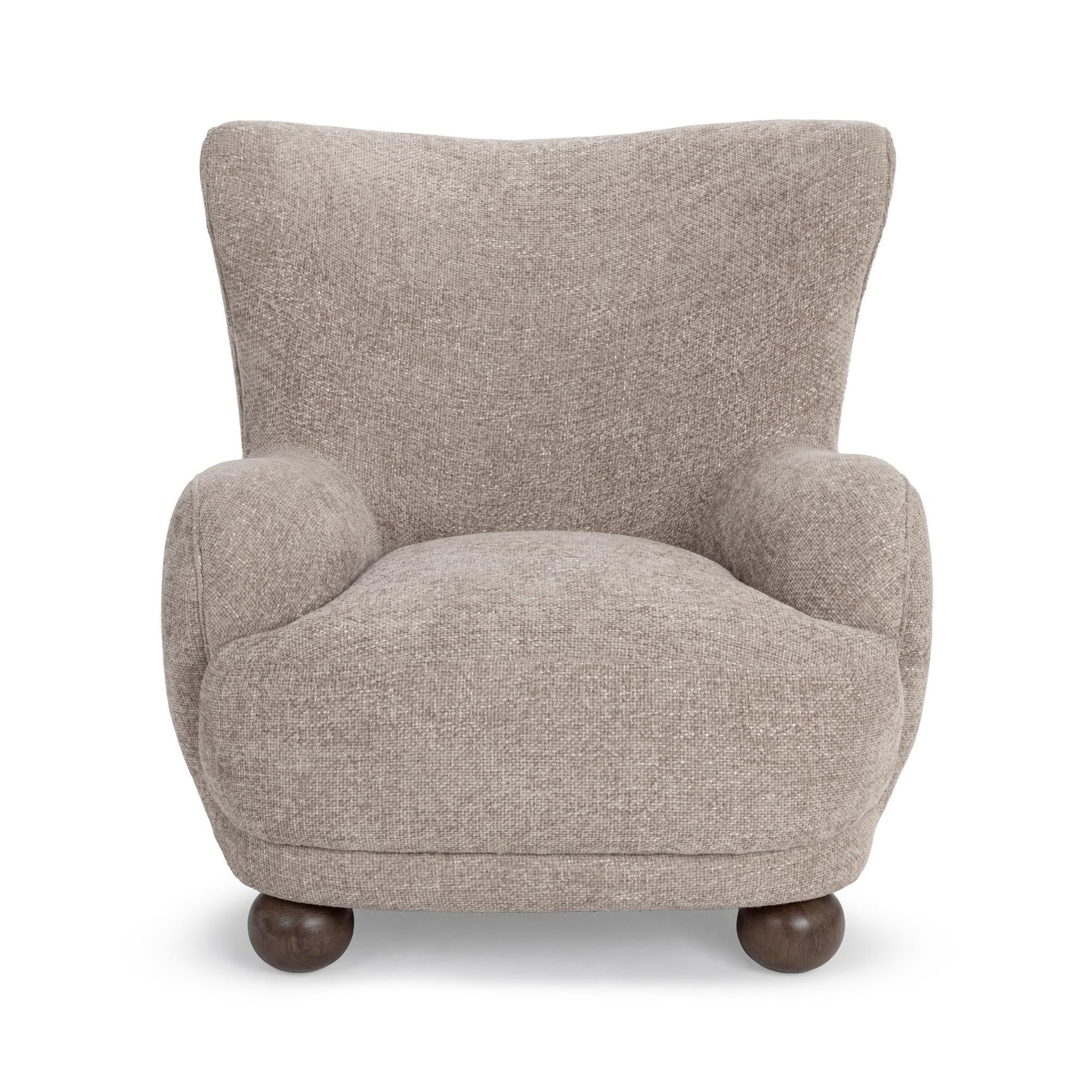Penelope Mushroom Taupe Accent Chair - Ornate Home