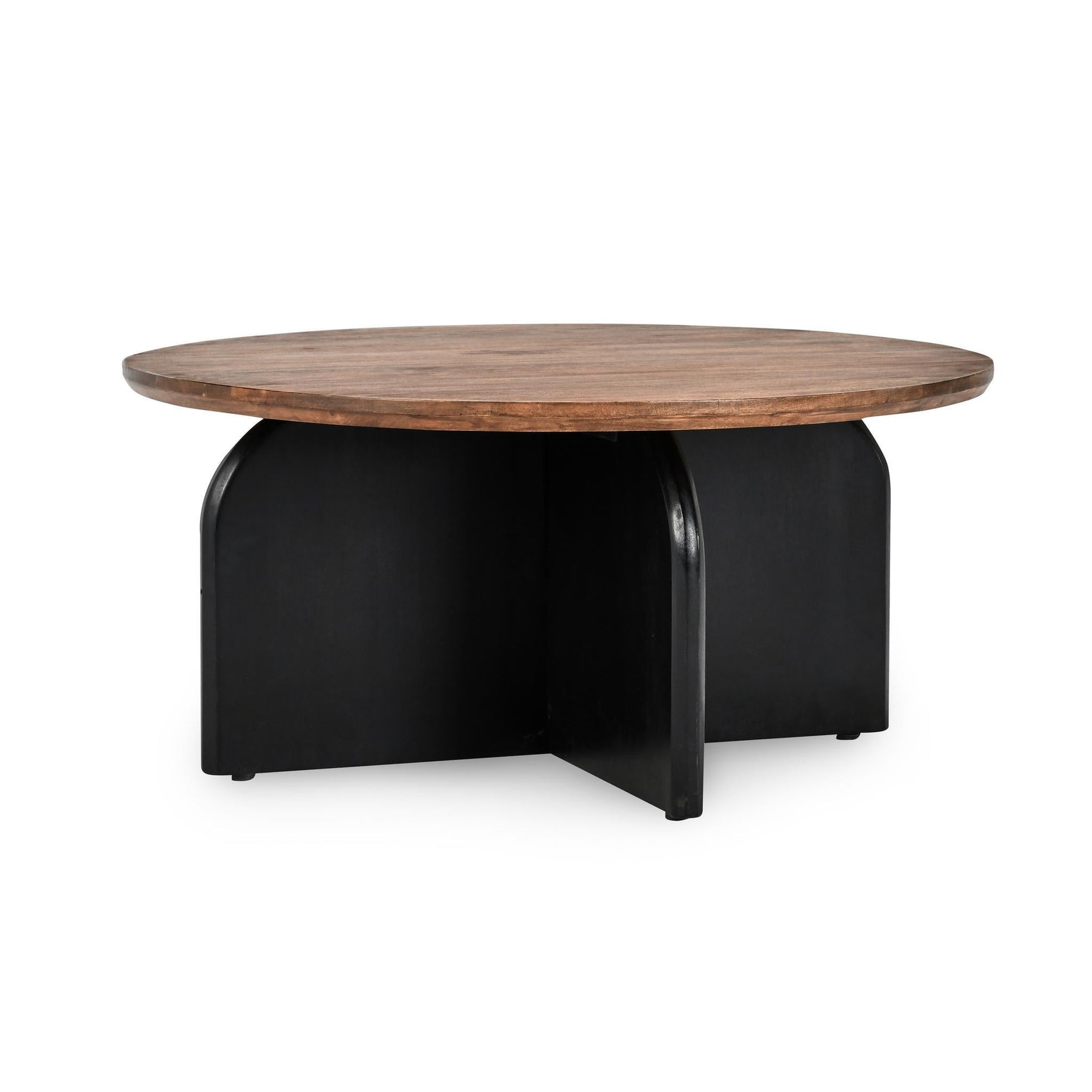 Penelope Natural Brown/Black Coffee Table - Ornate Home