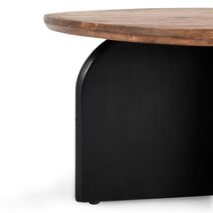 Penelope Natural Brown/Black Coffee Table - Ornate Home