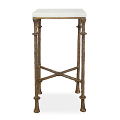 Penelope White Marble Accent Table - Ornate Home
