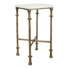 Penelope White Marble Accent Table - Ornate Home
