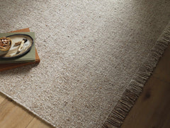 Penha Beige Monochrome Wool Area Rug - Clearance - Ornate Home