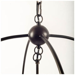 Penhill Black Wooden Three Bulb Chandelier - Ornate Home