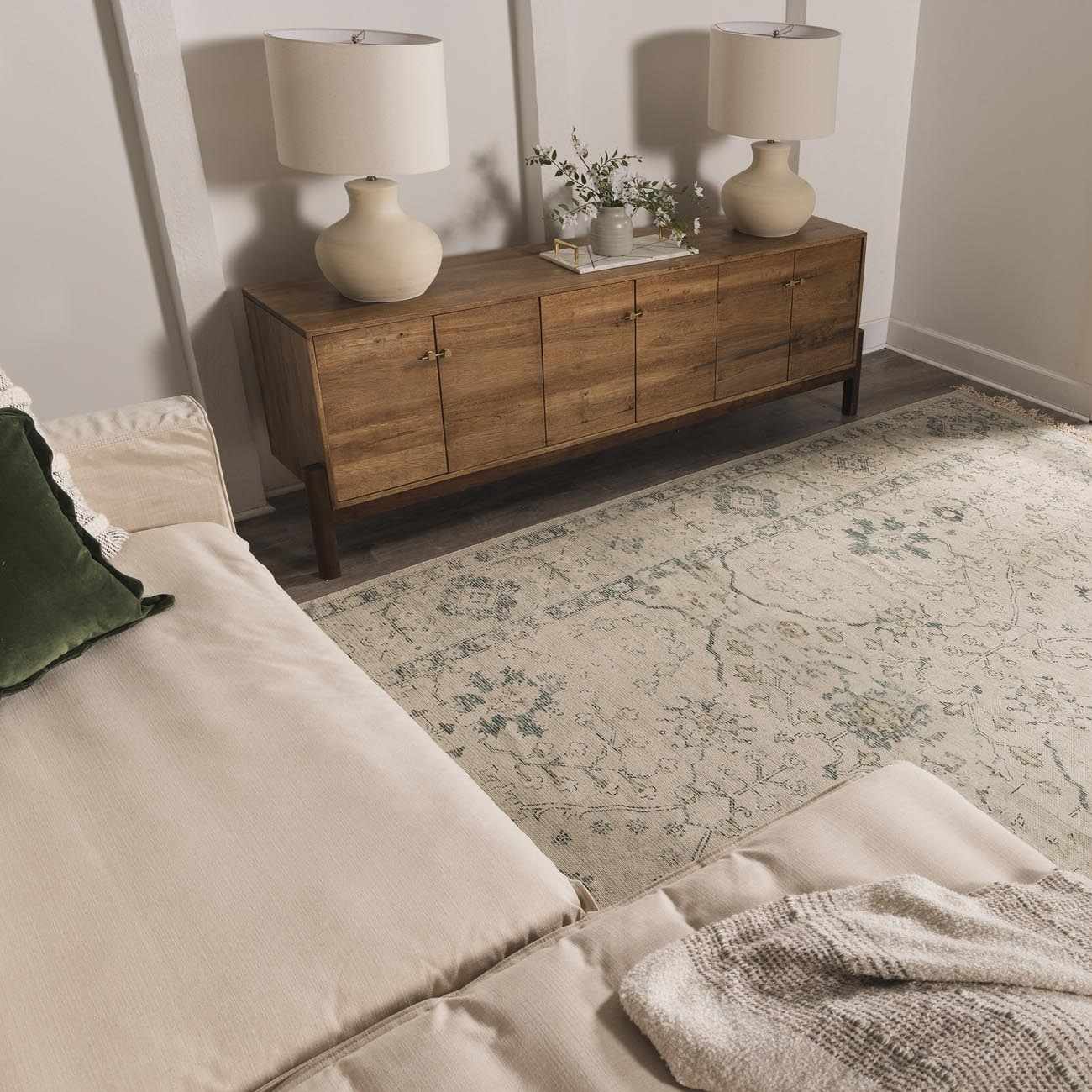 Penkridge Sage Persian Style Rug - Ornate Home