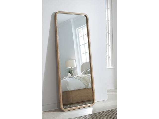 Penny Beveled Glass Floor Mirror in Buff Cream - Ornate Home