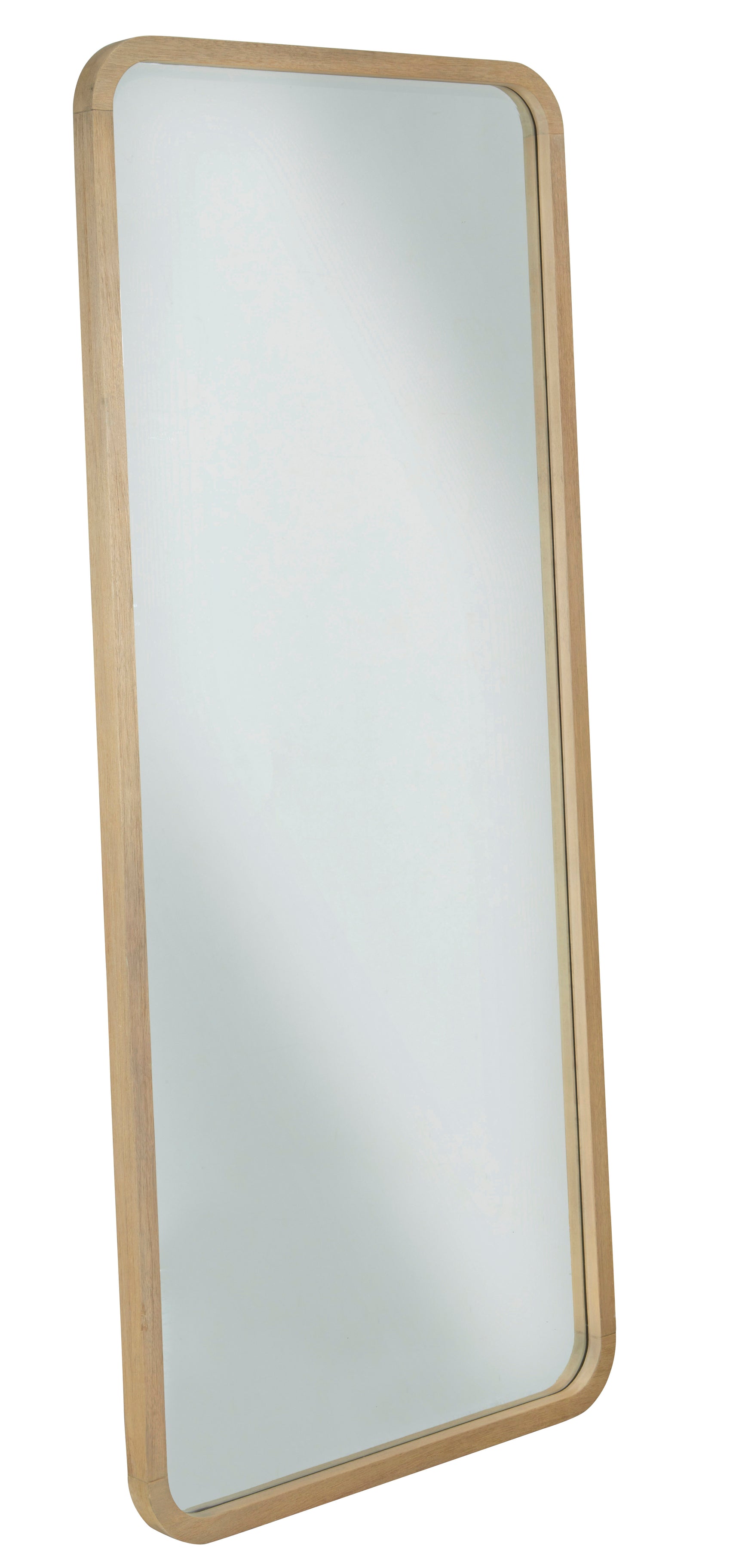 Penny Beveled Glass Floor Mirror in Buff Cream - Ornate Home