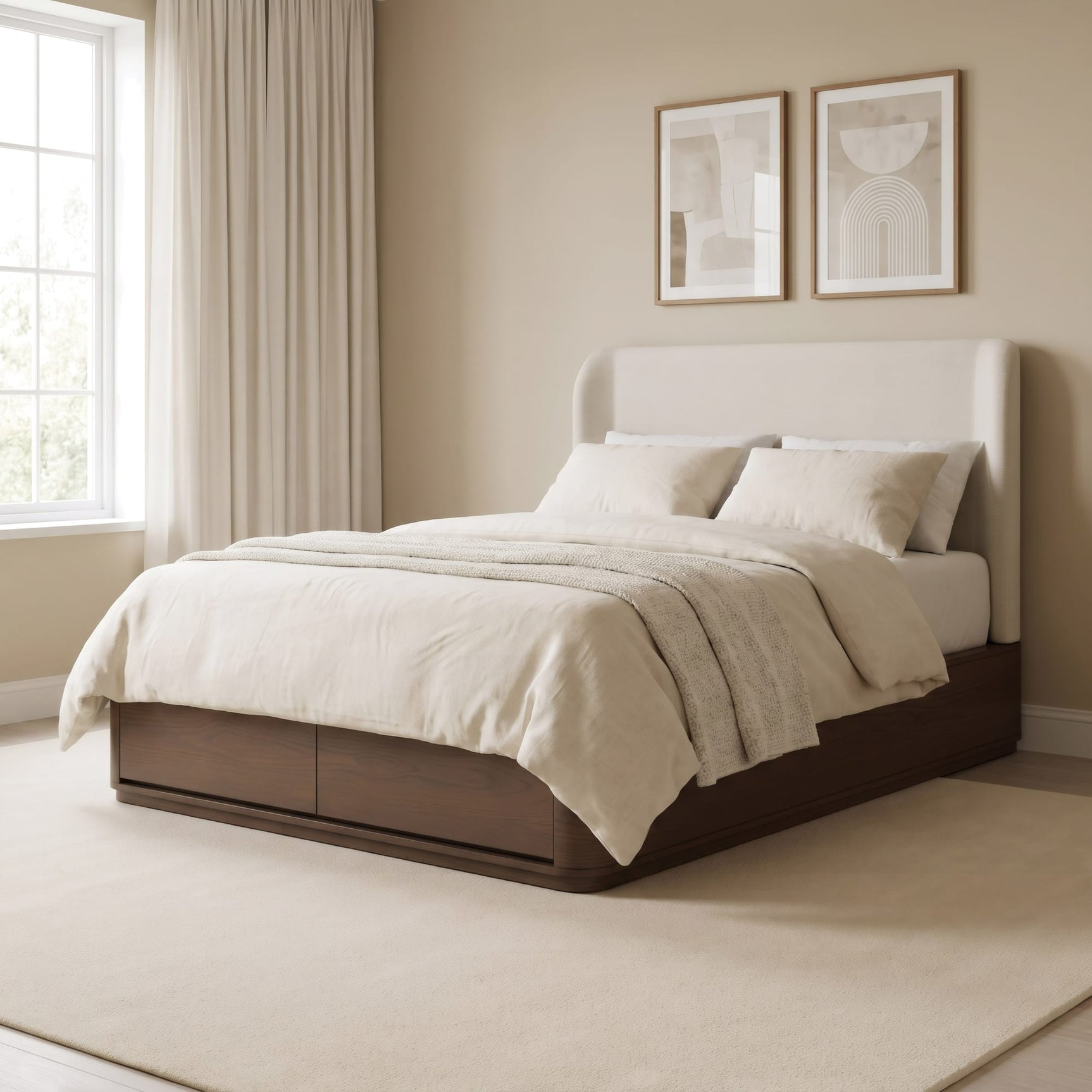 Penny Chocolate Mousse Full Storage Bed