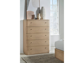 Penny Five Drawer White Ash Chest in Buff Cream - Ornate Home