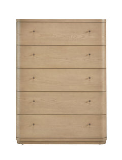 Penny Five Drawer White Ash Chest in Buff Cream - Ornate Home