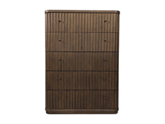 Penny Fluted Chocolate Mousse Chest - Ornate Home