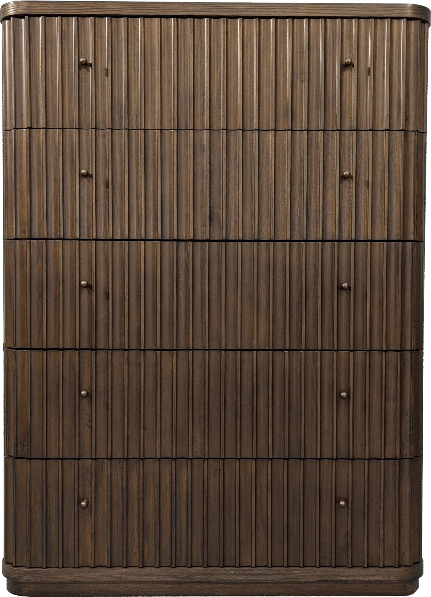 Penny Fluted Chocolate Mousse Chest - Ornate Home